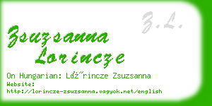 zsuzsanna lorincze business card
